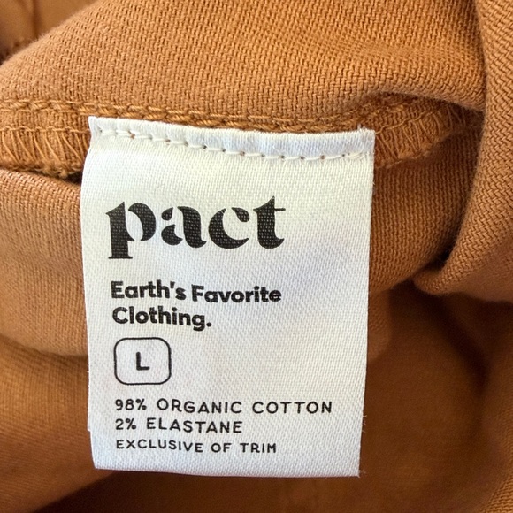 Pact Women's Stretch Twill Wide Leg Pant in Camel - Picture 6 of 6